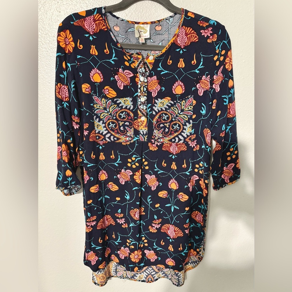 Anthropologie Fig & Flower Floral Tunic 🌺